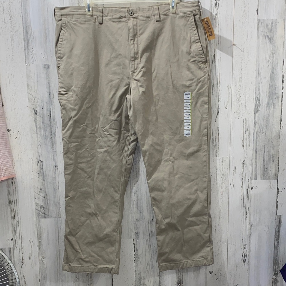 1017 Duluth Trading Co Insulated Flex Ballroom Khakis Tan Pants